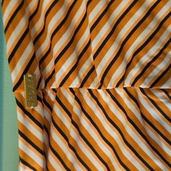 đť…şRoxy Stripes Beach Classics Mini Bottom White Black Tan XL New - Picture 4 of 5